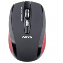 NGS 2.4GHz Wireless Optical Gaming Mouse, 5 Buttons + Scroll Wheel - Red Flea Advanced