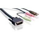 16FT Iogear Dual Link DVI KVM Cable - Black