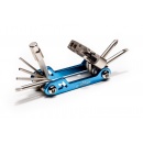 EyezOff Folding Bicycle Multi Tool With 18 Functions (Sky Blue/Silver)