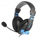 NGS MSX9 Pro Blue Gaming Stereo Headset, Black/Blue