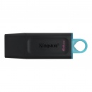 64GB Kingston Technology Data Traveler Exodia USB3.2 Type A Flash Drive - Black