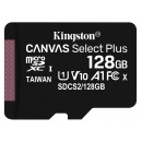 128GB Kingston Canvas Select Micro SD UHS-I Memory Card with Adapter