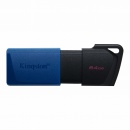 64GB Kingston Data Traveler Exodia M USB Type A Flash Drive - Black, Blue