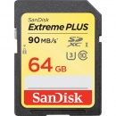 64GB Sandisk Extreme Plus SDXC UHS-I, CL 10 - SDSDXWF-064G-ANC - Memory Card