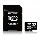 32GB Silicon Power microSD Memory Card SDHC Class 10 w/ SD adapter (SP032GBSTH010V10SP) 40MB/sec