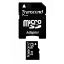 2GB Transcend microSD Memory Card with SD adapter