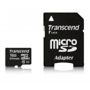 16GB Transcend Ultimate microSDHC CL10 UHS-1 High-Speed Memory Card with SD Adapter