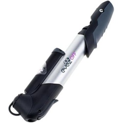 EyezOff GP96A Alloy Mini Bike Pump (Black/Aluminium) with pressure gauge, mounting bracket