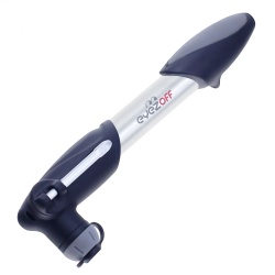 EyezOff EZ23 Alloy 2-Way Mini Bike Pump (Black/Aluminium) w/ Mounting Bracket and Clever Valve