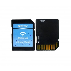 Spectec Cloud Flash Wireless LAN Adapter Wi-Fi SDHC for microSD Cards