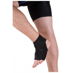 EyezOff Neoprene Ankle Support with Velcro Closing, One Size, Black