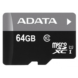 64GB AData Turbo microSDXC UHS-1 CL10 Memory Card w/SD adapter