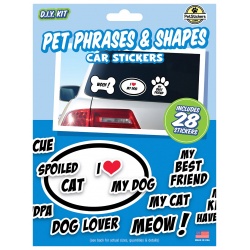 Pet Phrases & Shapes Stickers - Value Pack - contains 28 stickers