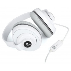 NGS White Flap SuperBass Headphones, Behind-the-Neck Style - White
