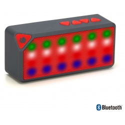 NGS Roller Flash LED Bluetooth Speaker with USB Port, MicroSD slot and FM Radio - Grey Edition