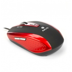 NGS Tick Wired Optical Gaming Mouse, 5 Buttons + Scroll Wheel - Red