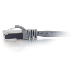 25FT C2G Cat5e RJ-45 Male To RJ-45 Male Snagless Shielded Ethernet Network Patch Cable - Gray   
