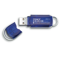 32GB Integral Courier FIPS 197 Encrypted USB3.0 Flash Drive 256-bit Encryption