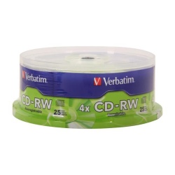 Verbatim CD-RW 700MB 2X-4X Branded 25-Pack Spindle