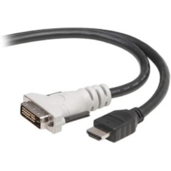 Belkin HDMI Male to DVI-D Male Cable 3FT - Black,White