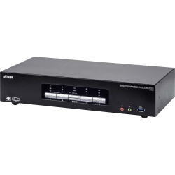 Aten 4 Port USB3.0 4K Displayport Triple Display KVM Switch - Black