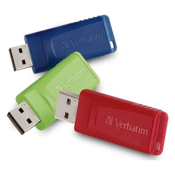 4GB Verbatim USB2.0 Store N Go Flash Drive - 3 Pack