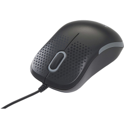 Verbatim Ambidextrous USB Type A Corded Optical Mouse - Black