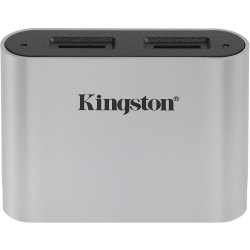 Kingston Technology Workflow Type C USB3.2 Gen 1 MicroSD Card Reader - Black, Silver