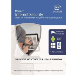 Intel McAfee Internet Security 1-Year Activation Card - English