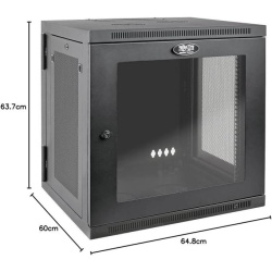 Tripp Lite 19 Inch 12U Wall Mountable Rack Enclosure Server Cabinet - Black
