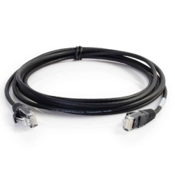 6IN C2G RJ-45 Male To RJ-45 Male Cat6 Snagless Unshielded Slim Ethernet Network Patch Cable - Black 