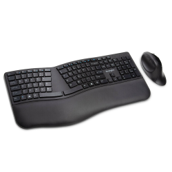 Kensington Pro Fit Ergo Wireless Keyboard and Mouse - US English Layout - Black