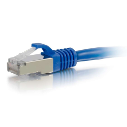 1FT C2G Cat6a RJ-45 Male To RJ-45 Male Networking Cable - Blue 