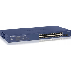 Netgear 24 Port PoE Desktop Pro Safe L2/ L3 /L4 Gigabit Ethernet Switch - Black, Grey