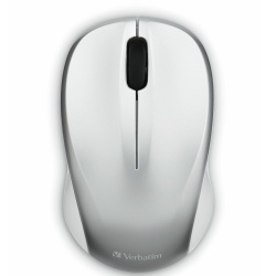 Verbatim Ambidextrous RF Wireless Mouse - White, Silver