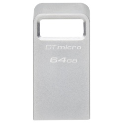 64GB Kingston Technology DataTraveler Micro USB3.2 Type-A Flash Drive - Silver