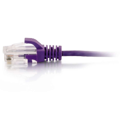 5FT C2G RJ-45 Male To RJ-45 Male Cat6 Snagless Unshielded Slim Ethernet Network Patch Cable - Purple 
