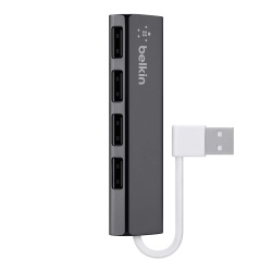 Belkin 4-Port Ultra Slim USB2.0 Hub - Black 