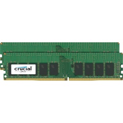 32GB Crucial DDR4 2400MHz PC4-19200 ECC Unbuffered Memory Kit (2x 16GB)