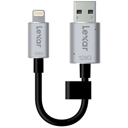 128GB Lexar C20i USB 3.0 Flash Drive Black/Silver