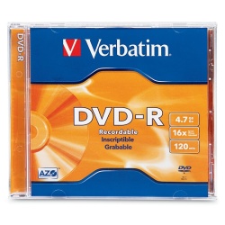 Verbatim DVD-R 4.7GB 16X  1-Pack Jewel Case