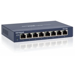 Netgear FS108 ProSafe 8 Port Fast Ethernet Switch (10/100) - Blue