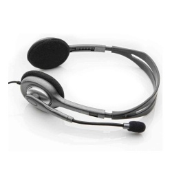 Logitech H111 Binaural Stereo Headset - Grey