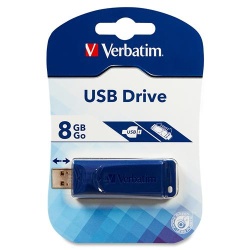 8GB Verbatim USB2.0 Flash Drive - Blue