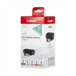 Canon PGI-9 Red, Green, Matte Black,Photo Cyan, Photo Magenta Ink Cartridge