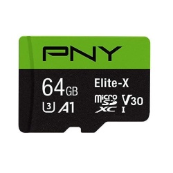64GB PNY Elite-X Flash V30 UHS-I U3 Class10 Micro SDXC UHS-I Memory Card