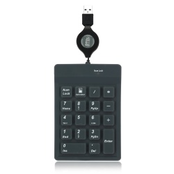 Adesso 18 Key Waterproof USB Key Pad keyboard - Black