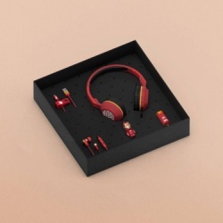 Iron Man Gift Set - Headphones, Earphones, 16GB USB Flash Drive, Cable & Car Charger