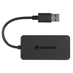 Transcend USB3.0 4-Port USB HUB - USB Powered - Slim Black Design