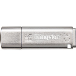 128GB Kingston Technology IronKey Locker+ 50 USB Type-A 3.2 Flash Drive - Silver